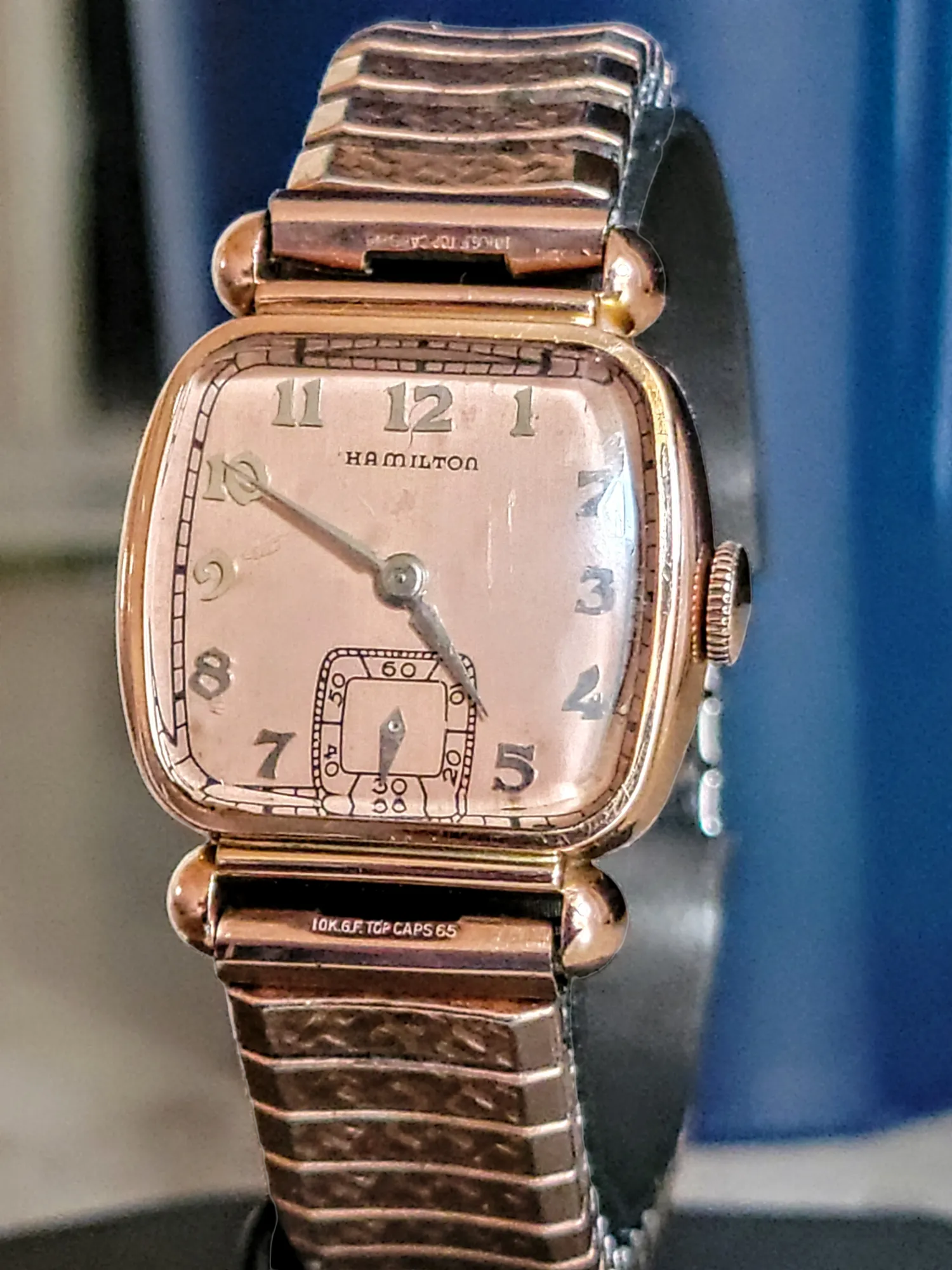 Coral Martin 1941 Hamilton Watch Rose Gold Filled Case & Bracelet - In Box!