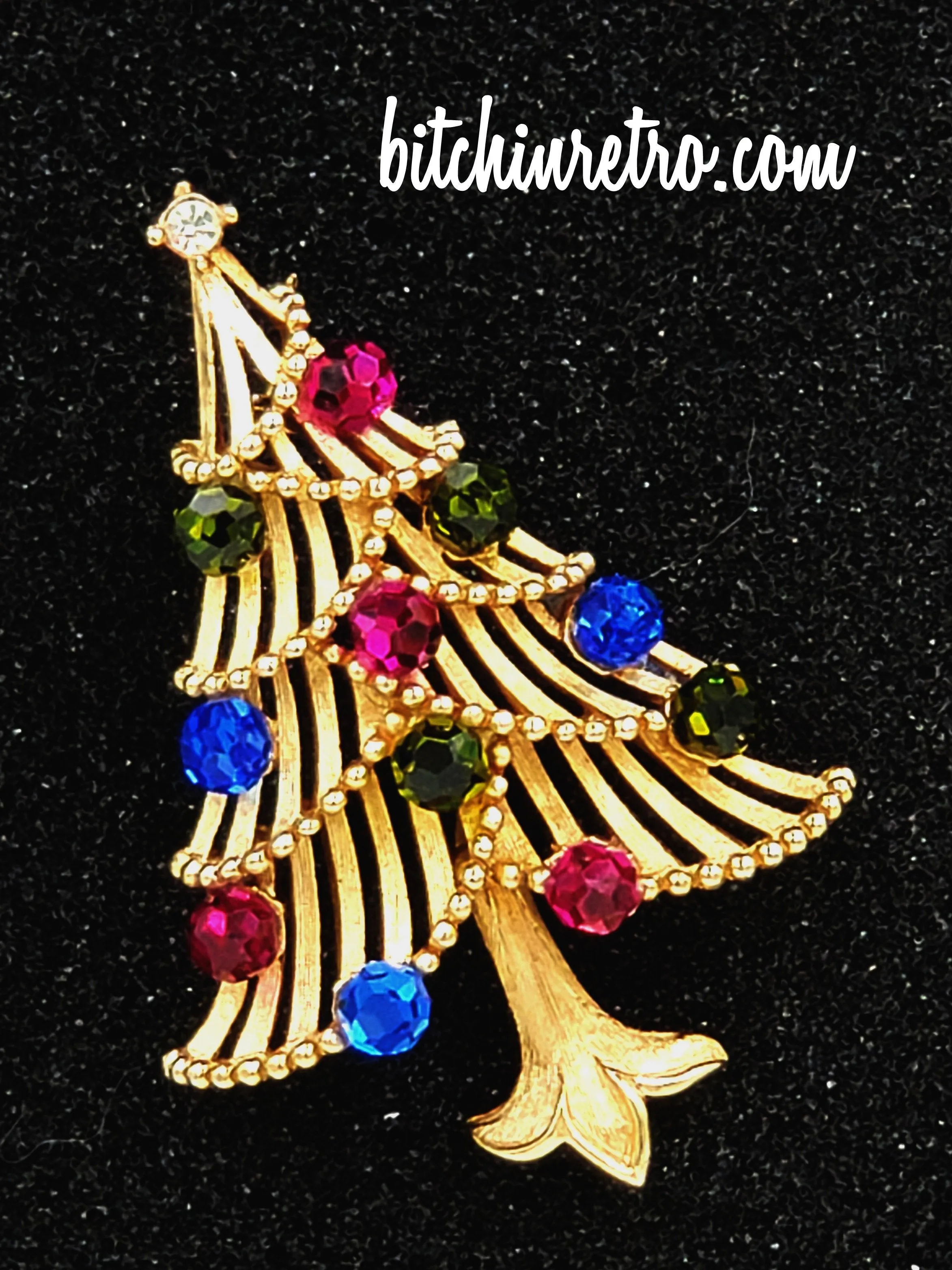 Crown Trifari Vintage Christmas Tree Brooch and Published Collectible