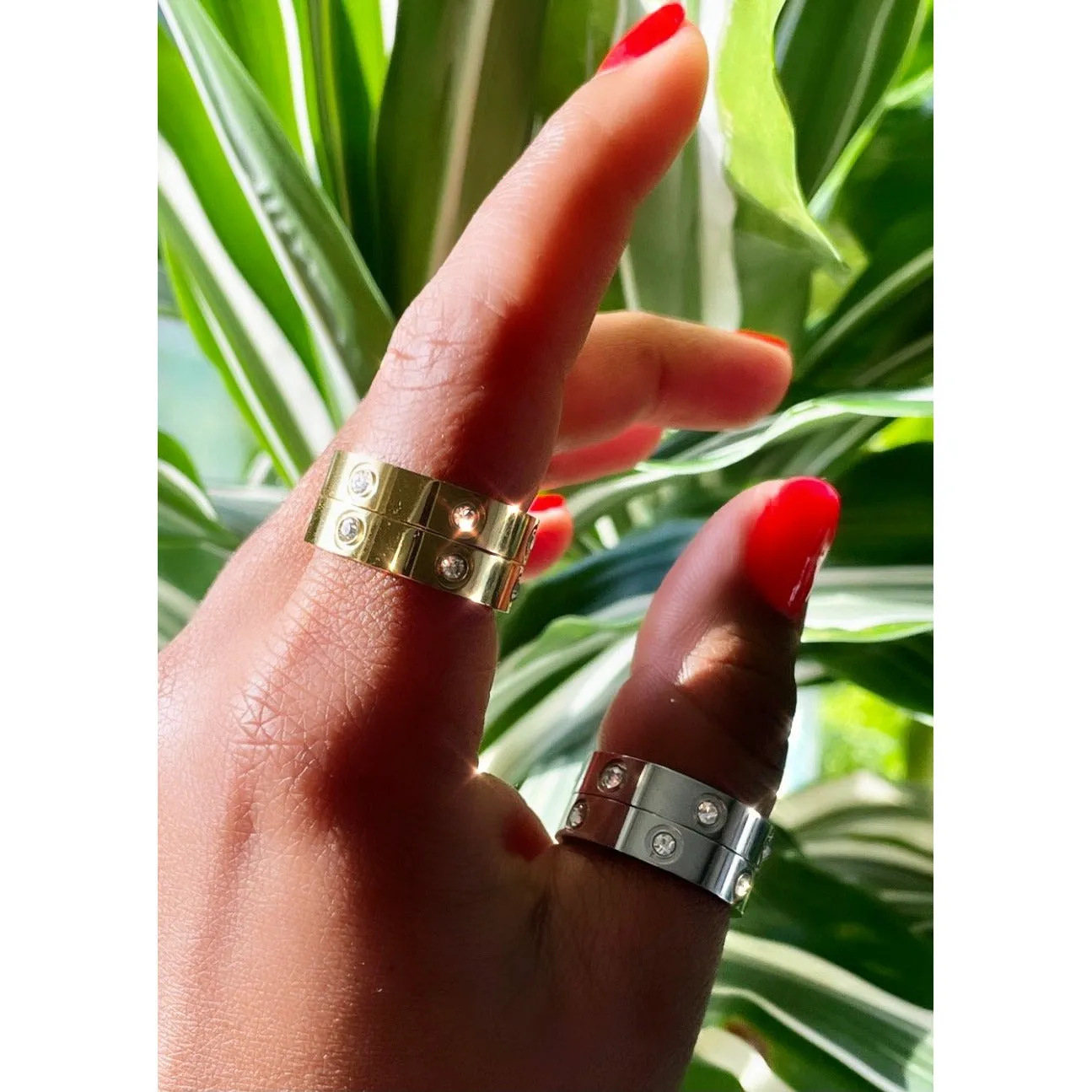 Crystal Love Rings