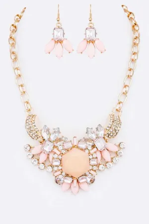 Crystal Statement Necklace Set