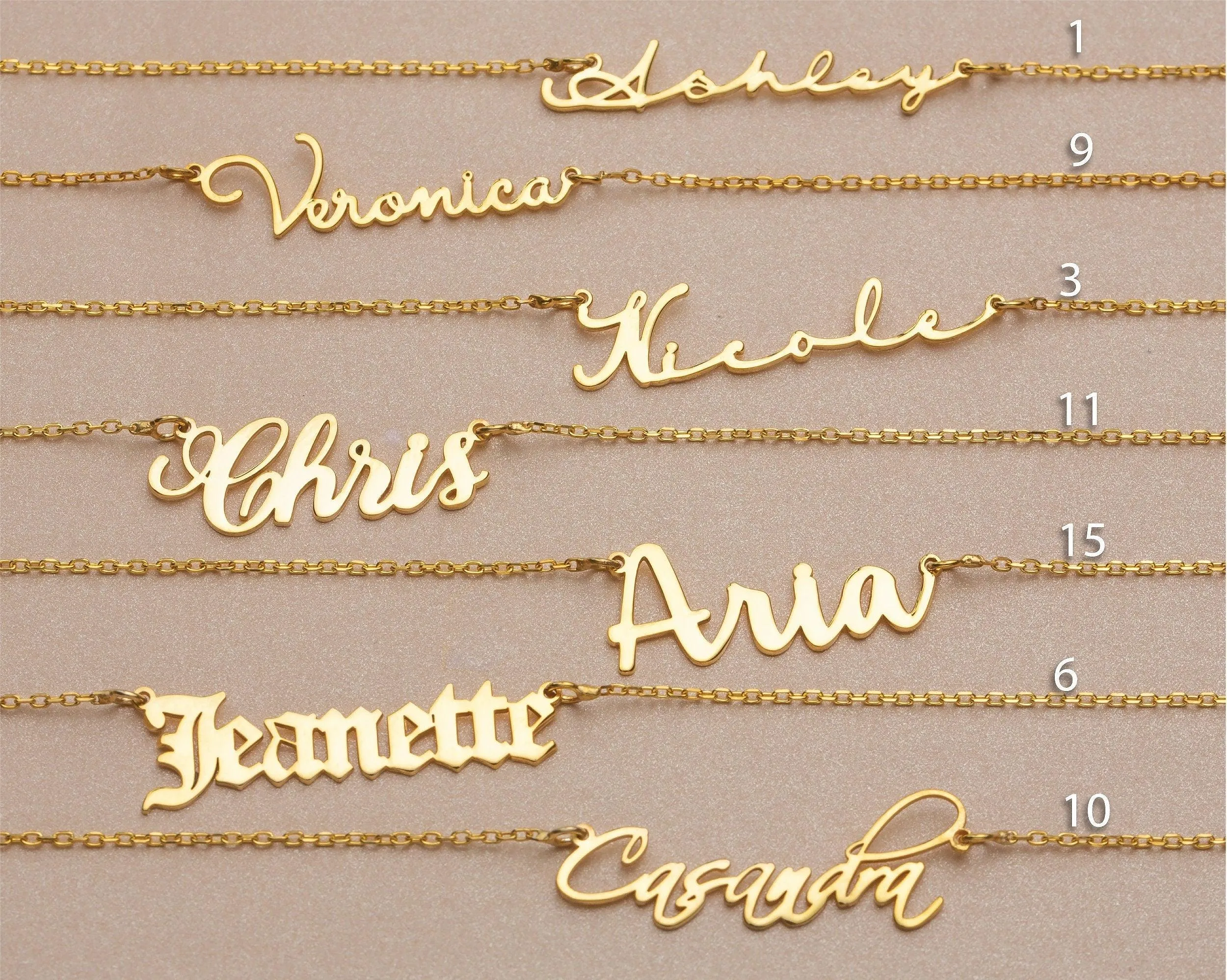 Custom Name Necklace - 18K Gold Vermeil