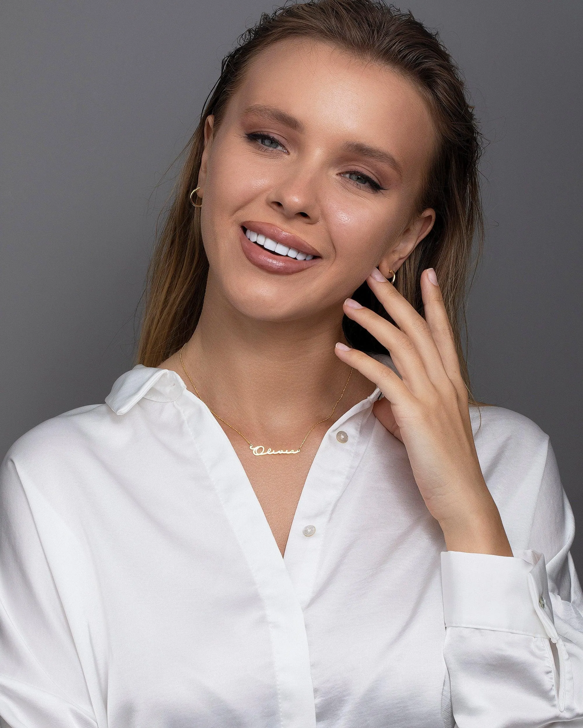 Custom Name Necklace - 18K Gold Vermeil