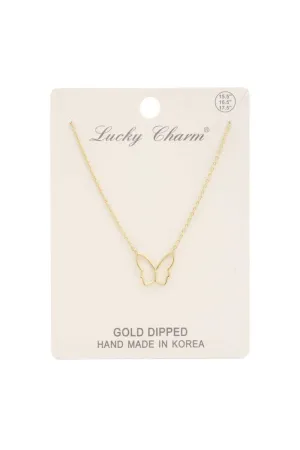 Cut Out Butterfly Charm Necklace