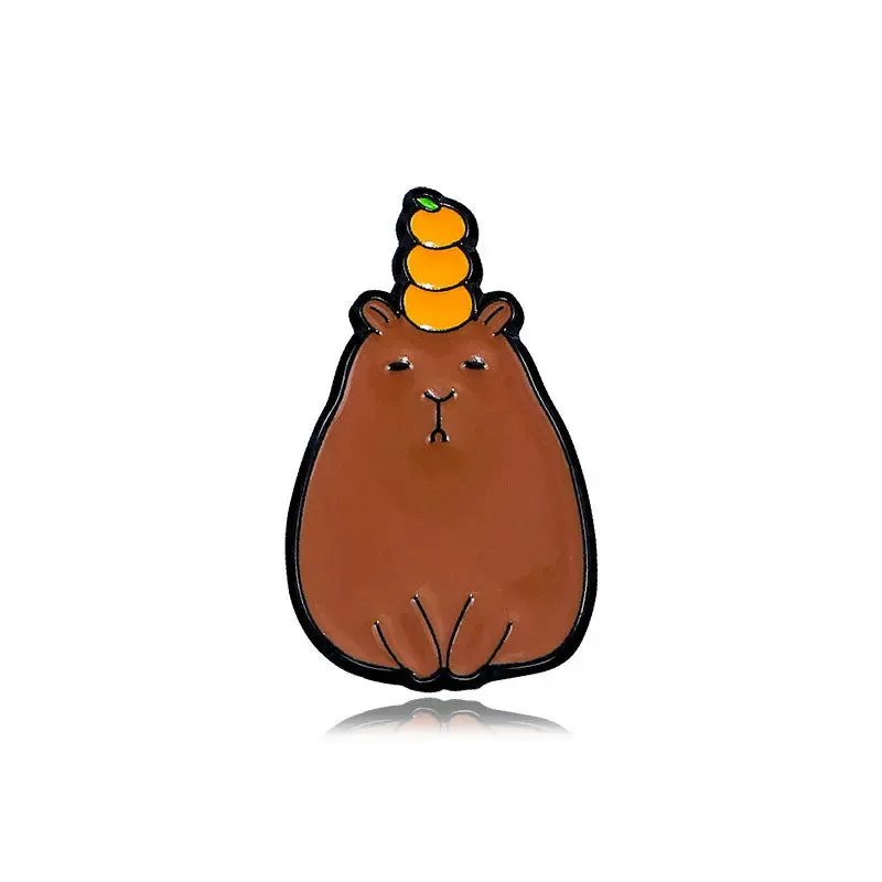 Cute Capybara Balloon Enamel Pins 🎈✨ Kawaii Animal Brooches for Kids & Friends - Trendy Jewelry Gift!