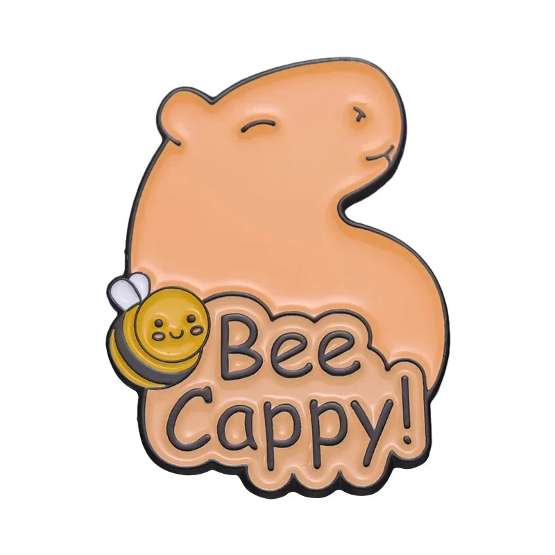 Cute Capybara Balloon Enamel Pins 🎈✨ Kawaii Animal Brooches for Kids & Friends - Trendy Jewelry Gift!