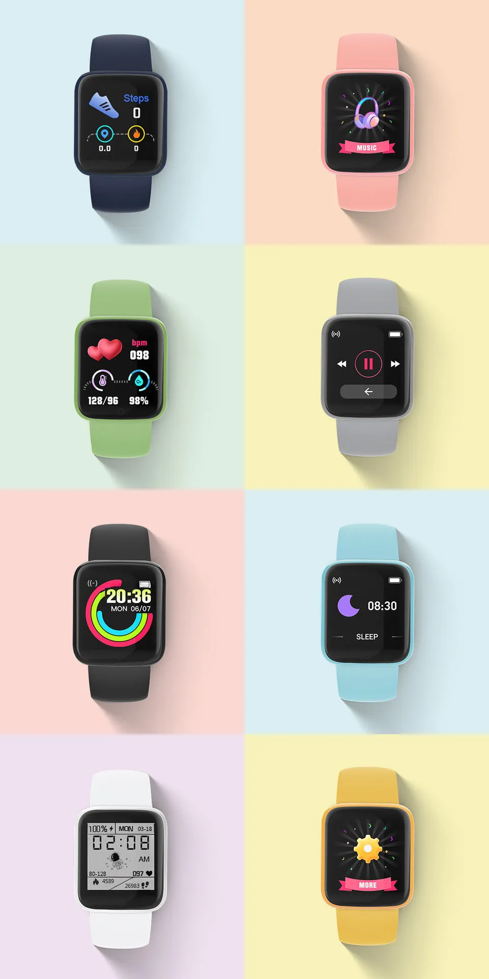 D20 Bluetooth Smart Watch