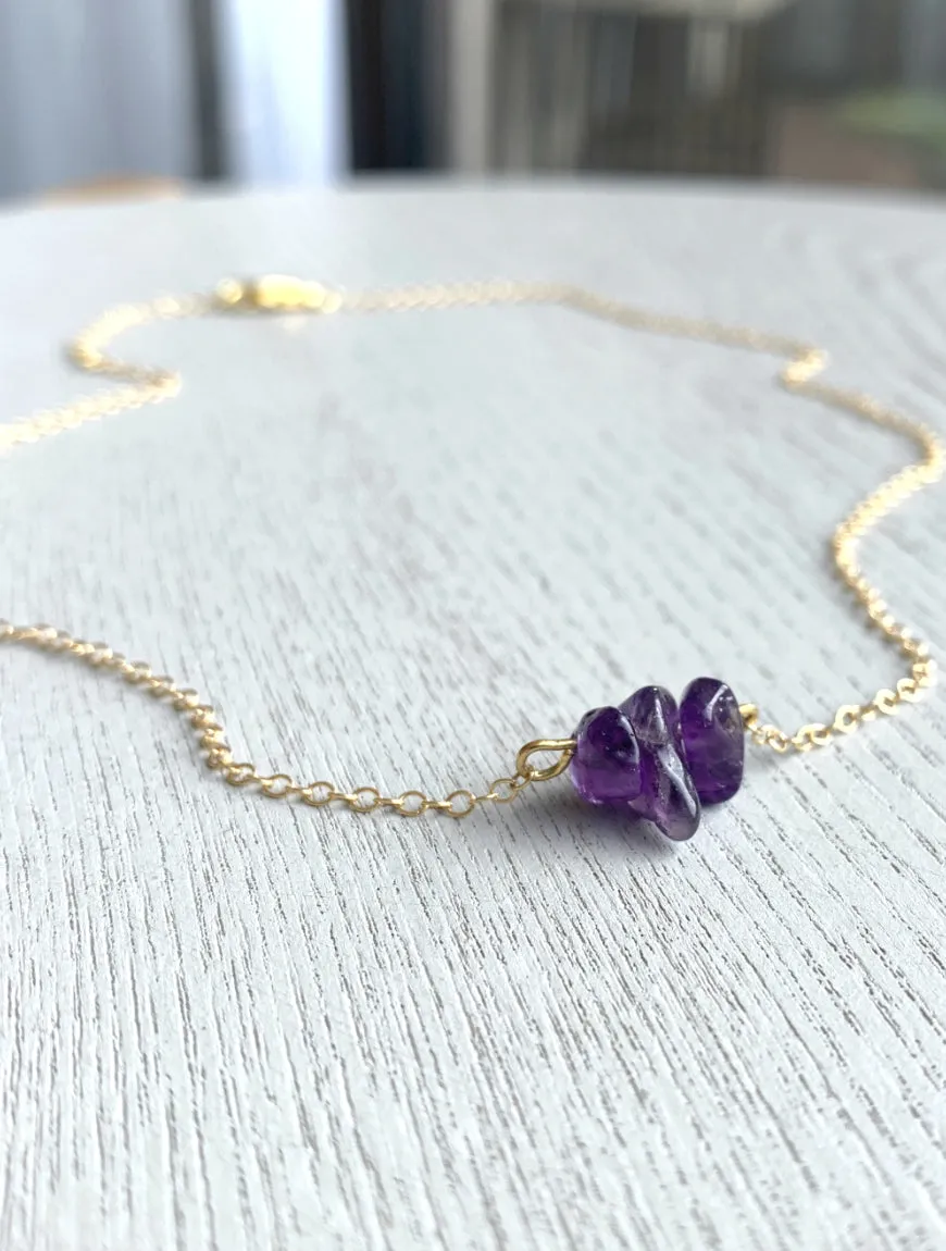 Dainty Amethyst Necklace