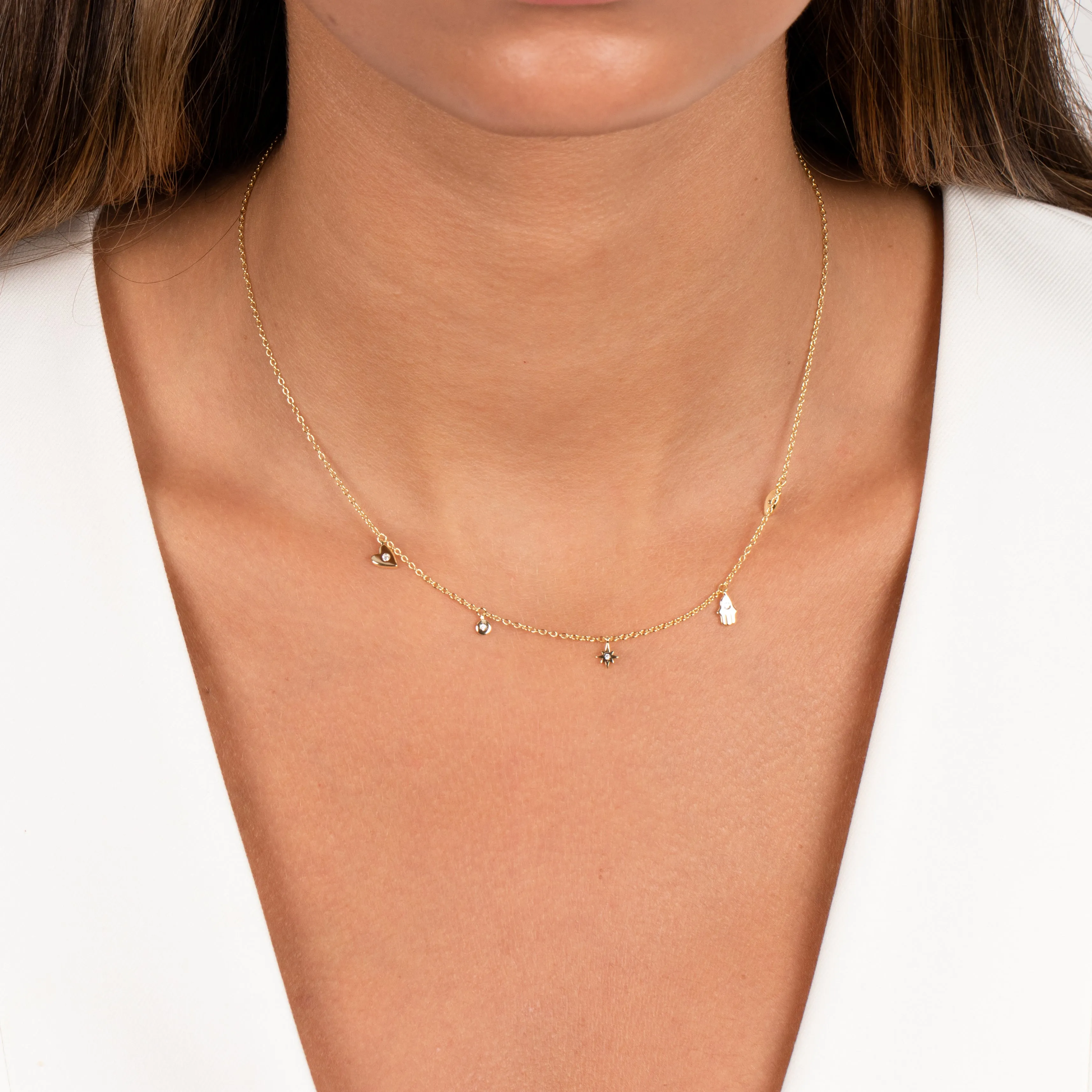 Dainty Dangling Charms Necklace