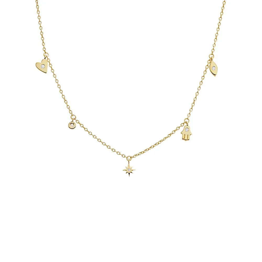 Dainty Dangling Charms Necklace