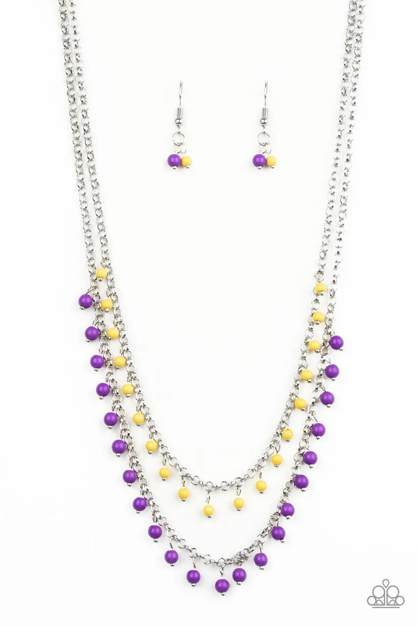 Dainty Distraction Purple Paparazzi Necklace