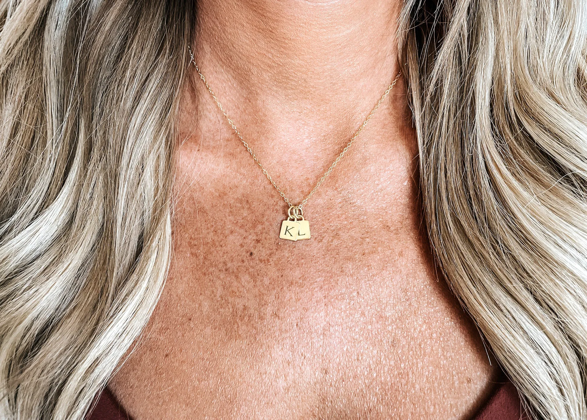 Dainty Gold Initial Necklace