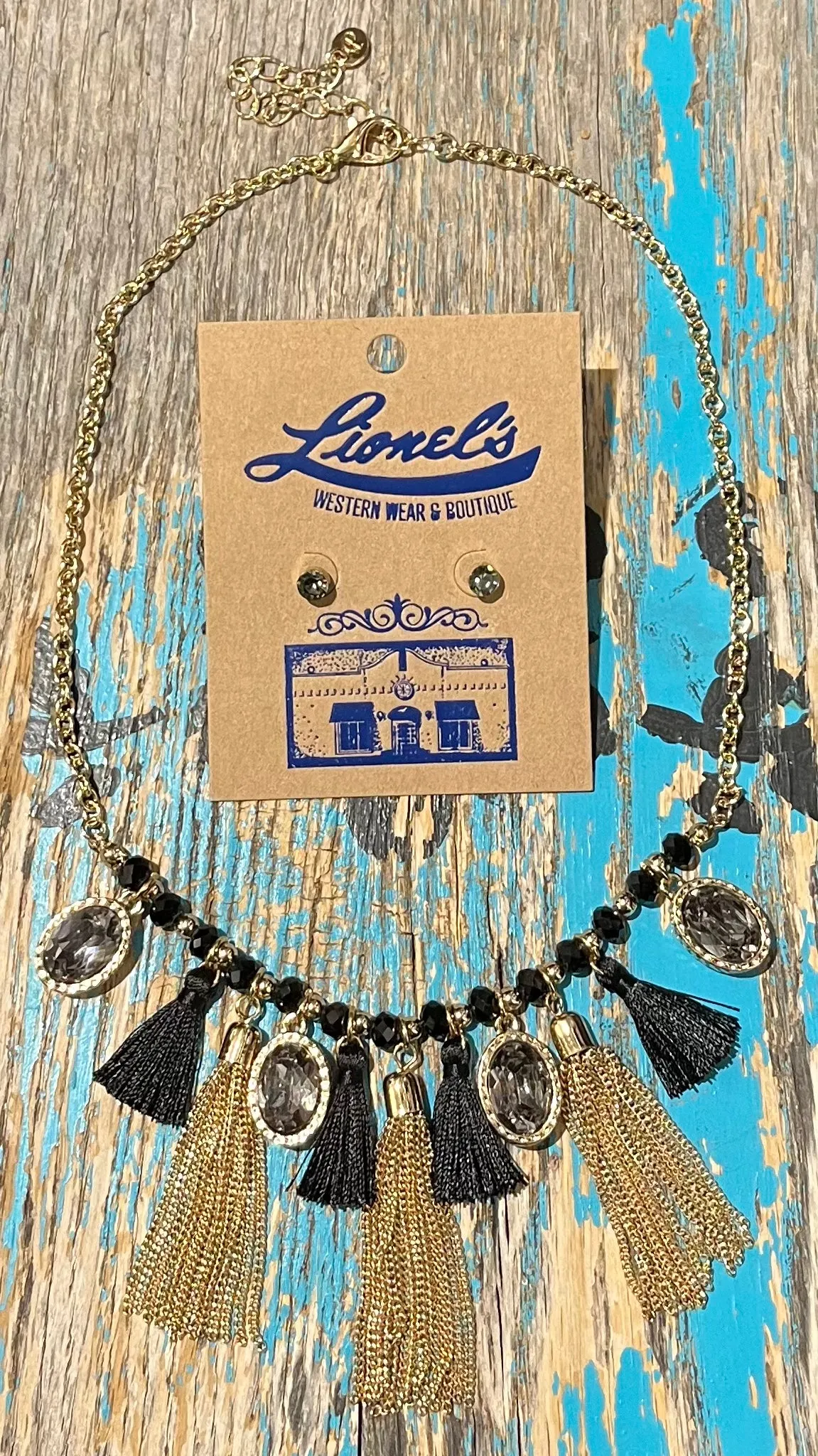 Dainty Gold Necklace w/ Earrings