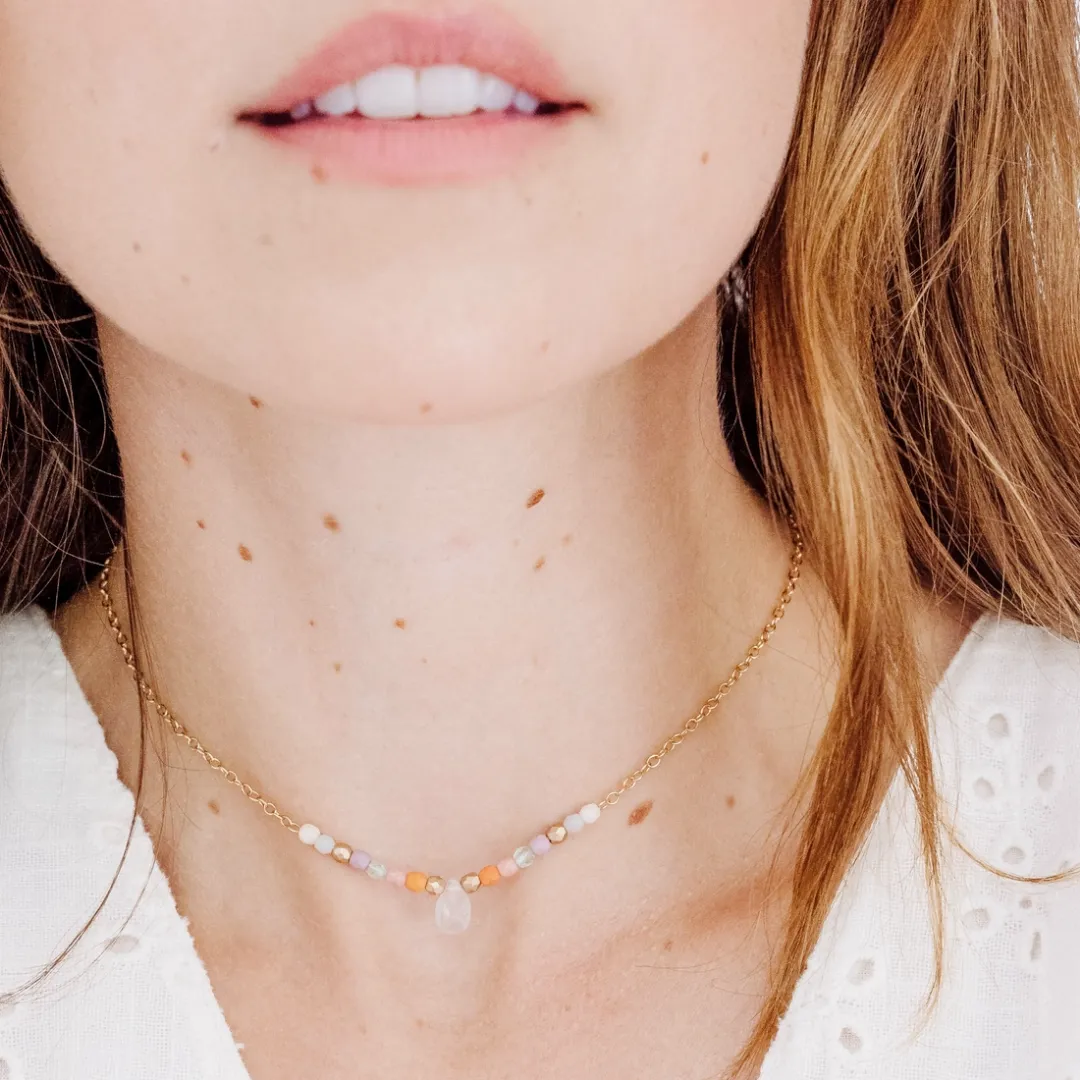 Dainty Moonstone Pastel Necklace