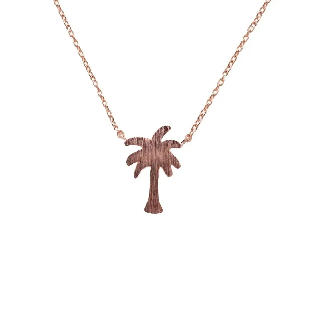 DAINTY PALM TREE NECKLACE
