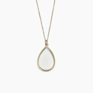 Dainty Stained Glass Tear Drop Necklace