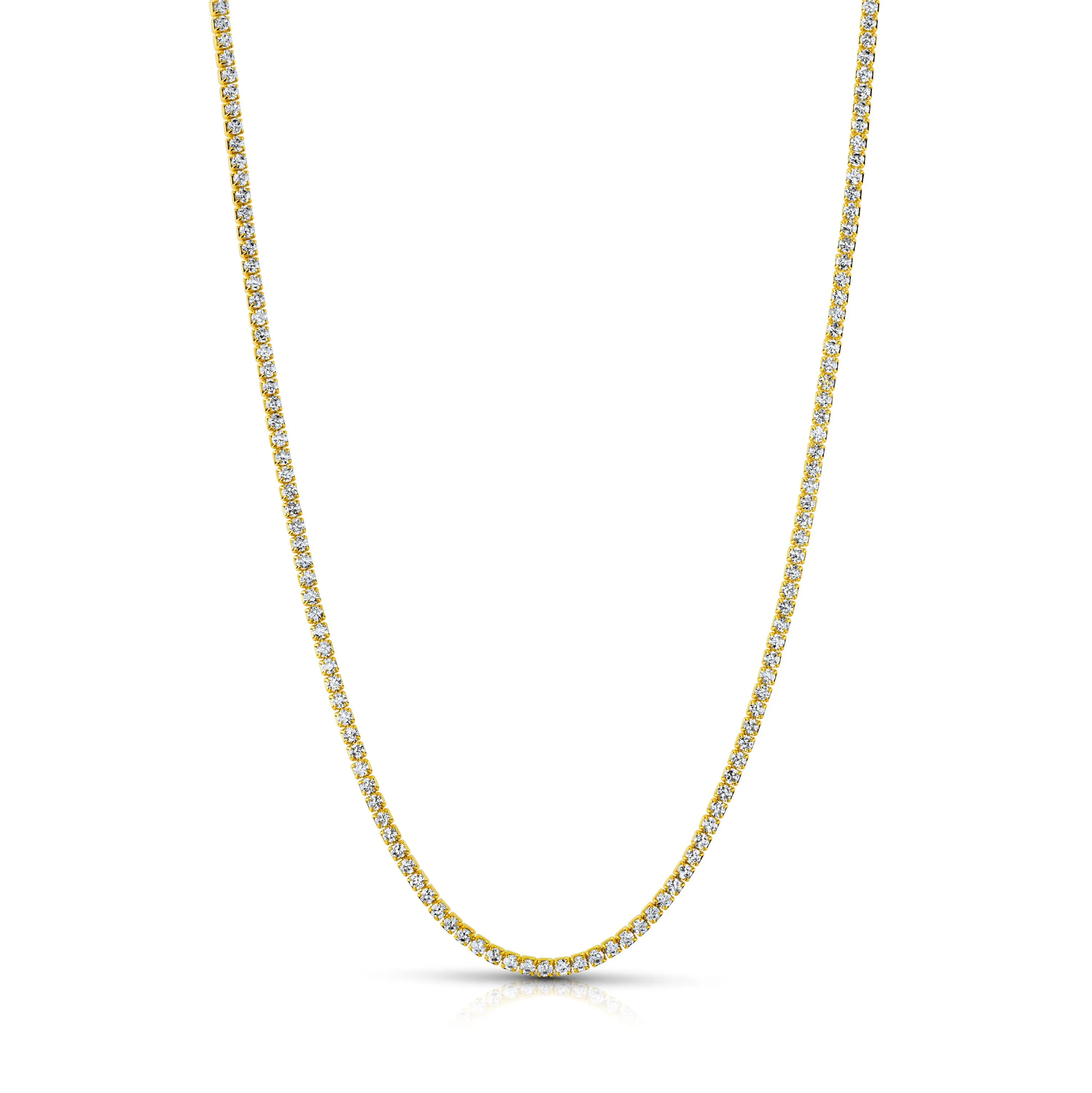 DAINTY TENNIS NECKLACE, GOLD