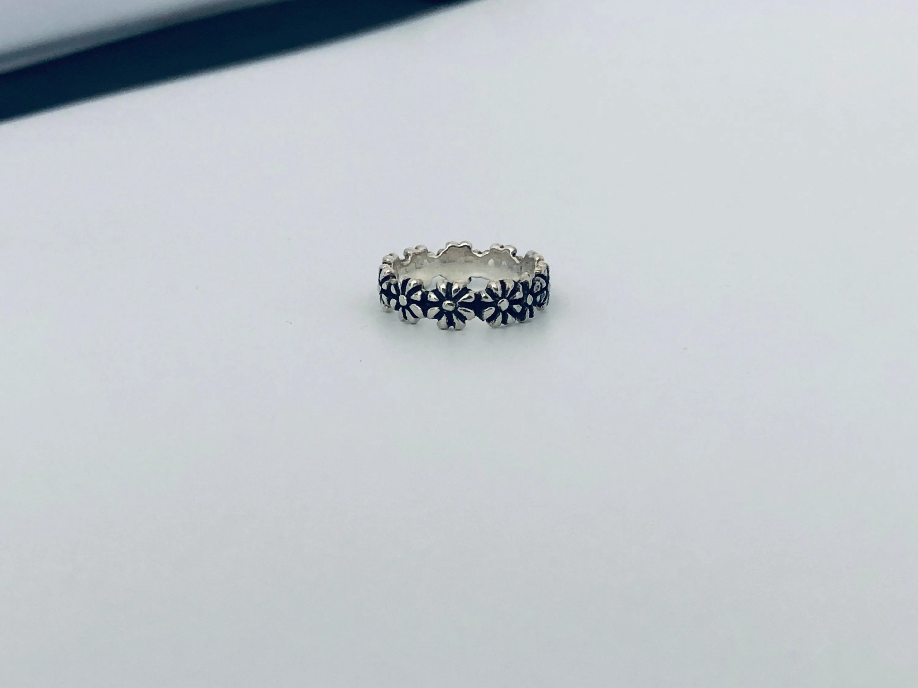 Daisy Ring - Sterling Silver Stacking Ring