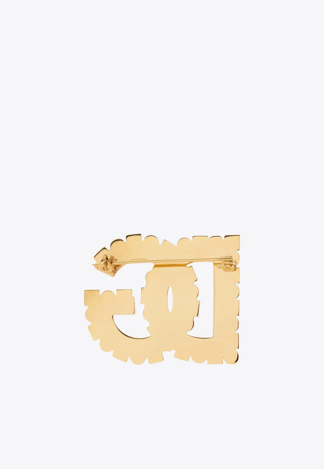 DG Logo Rhinestone Embellished Brooch