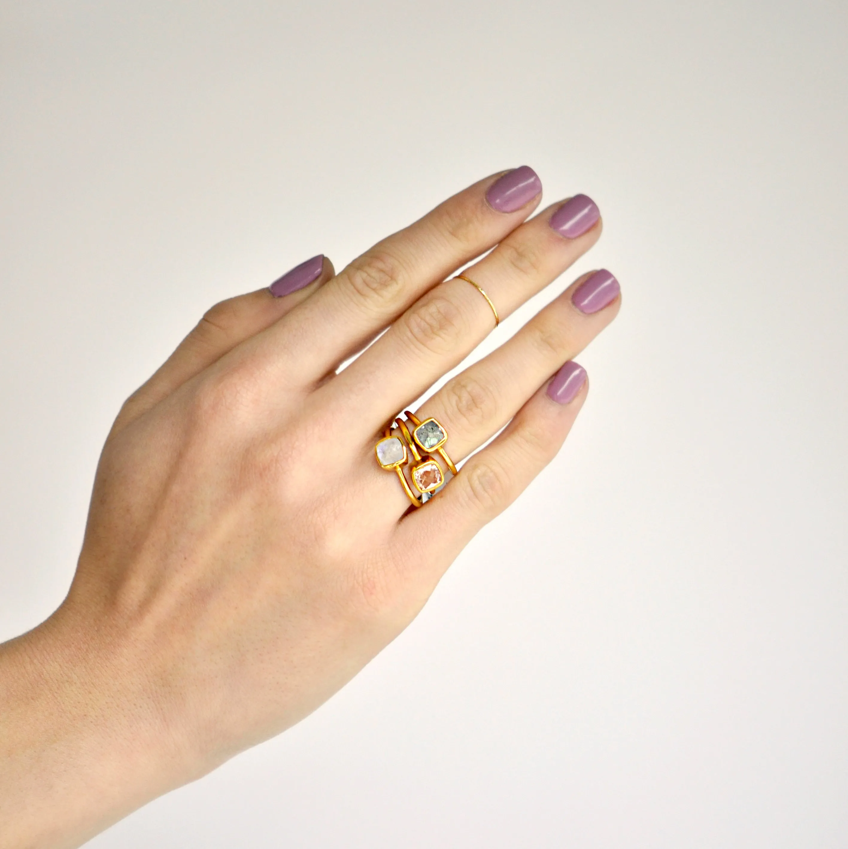 Diamond Cut Knuckle Ring