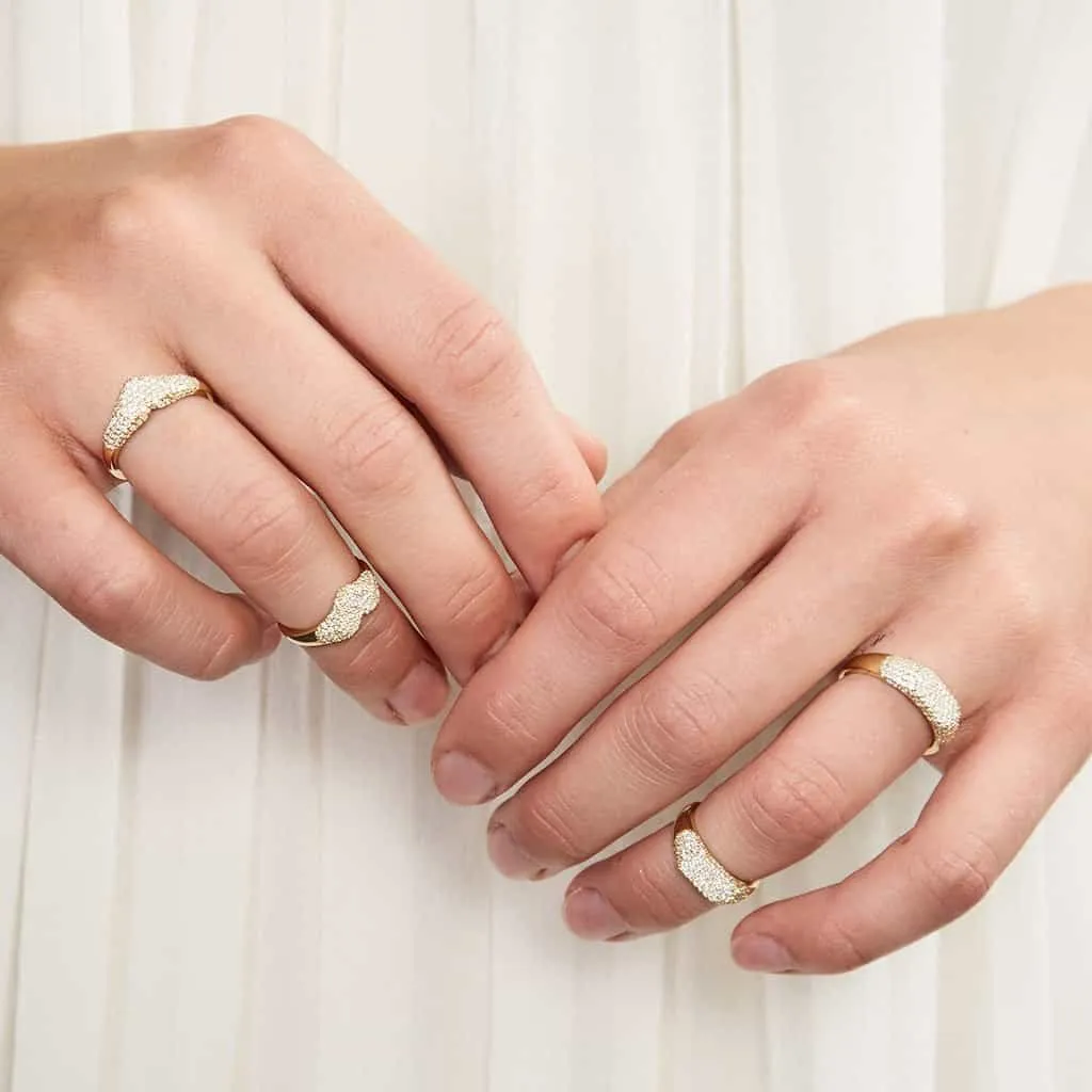 Diamond Pave Signet Ring