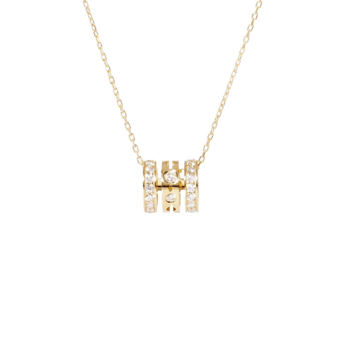 Dinh Van Pulse Paved 3 Rows Pendant