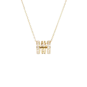 Dinh Van Pulse Paved 3 Rows Pendant