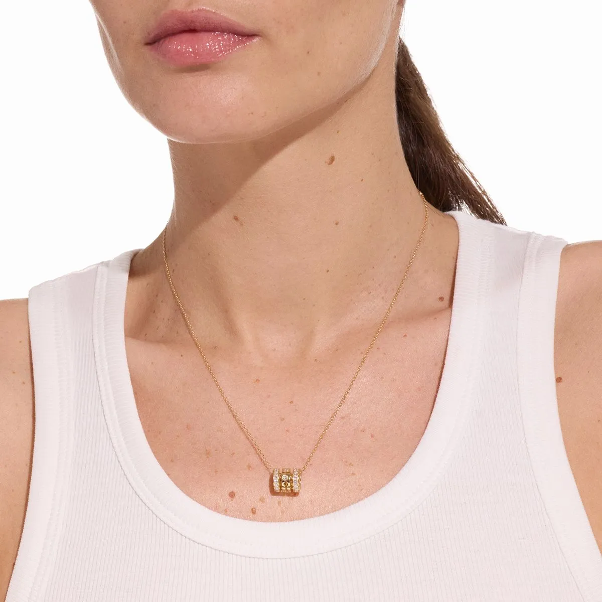 Dinh Van Pulse Paved 3 Rows Pendant