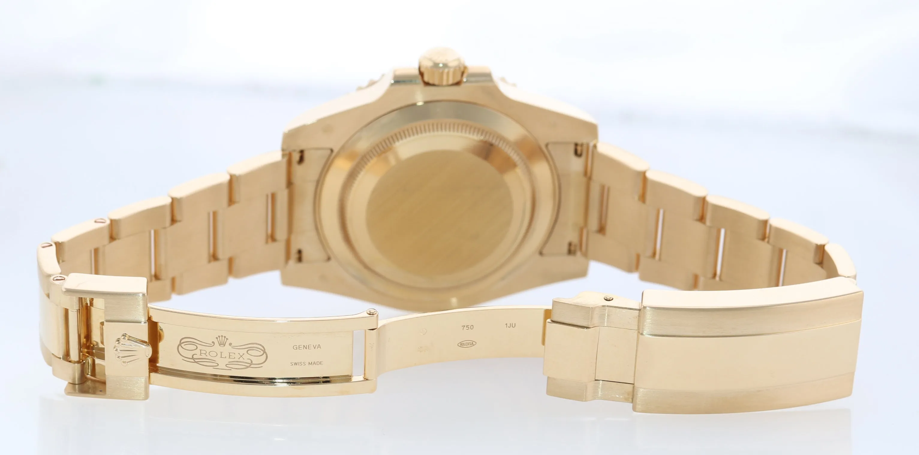 Discontinued 2019 Rolex Sunburst Blue Ceramic 116618 Yellow Gold 40mm Watch Box