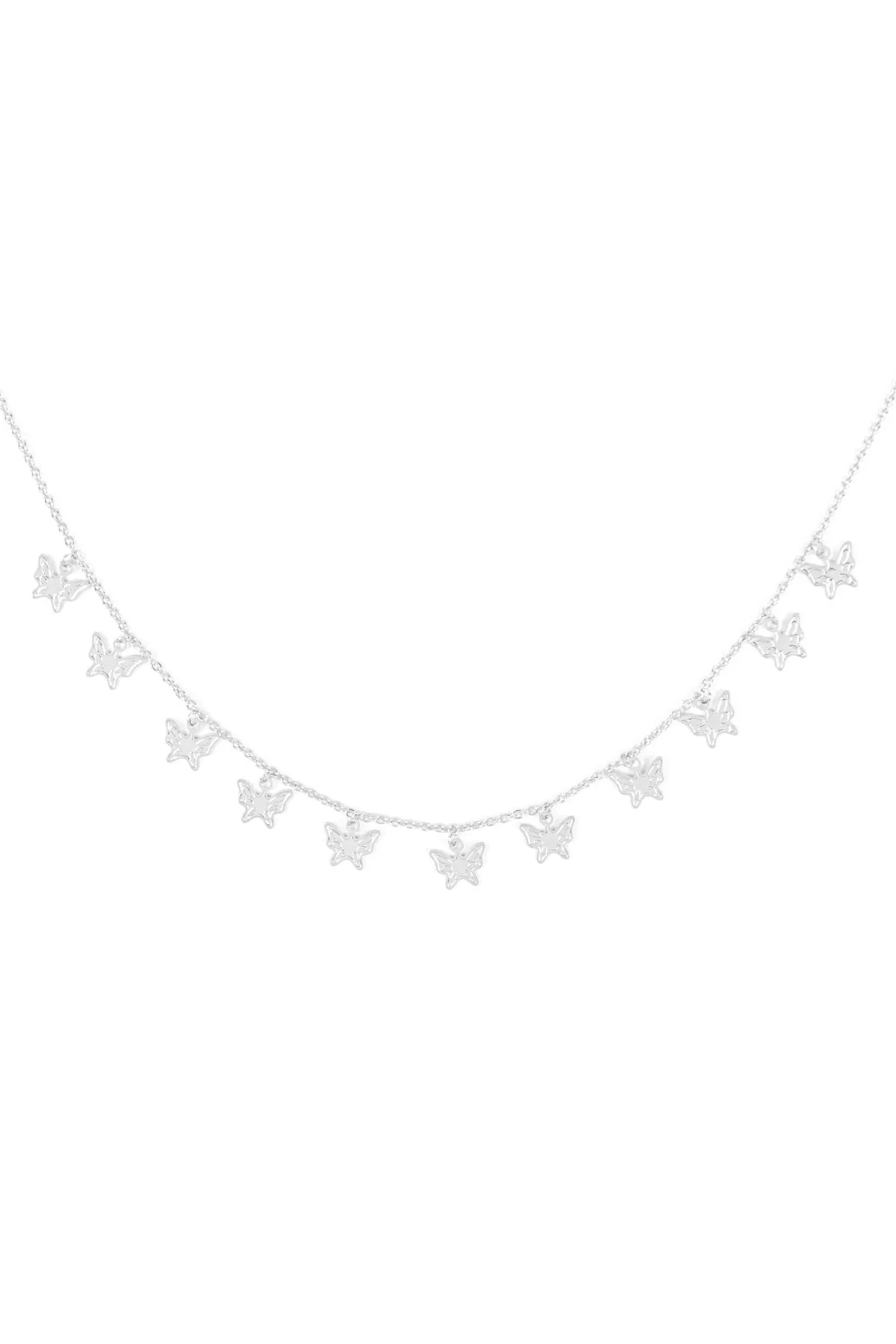 DN6142 - BUTTERFLY DAINTY STATIONARY NECKLACE