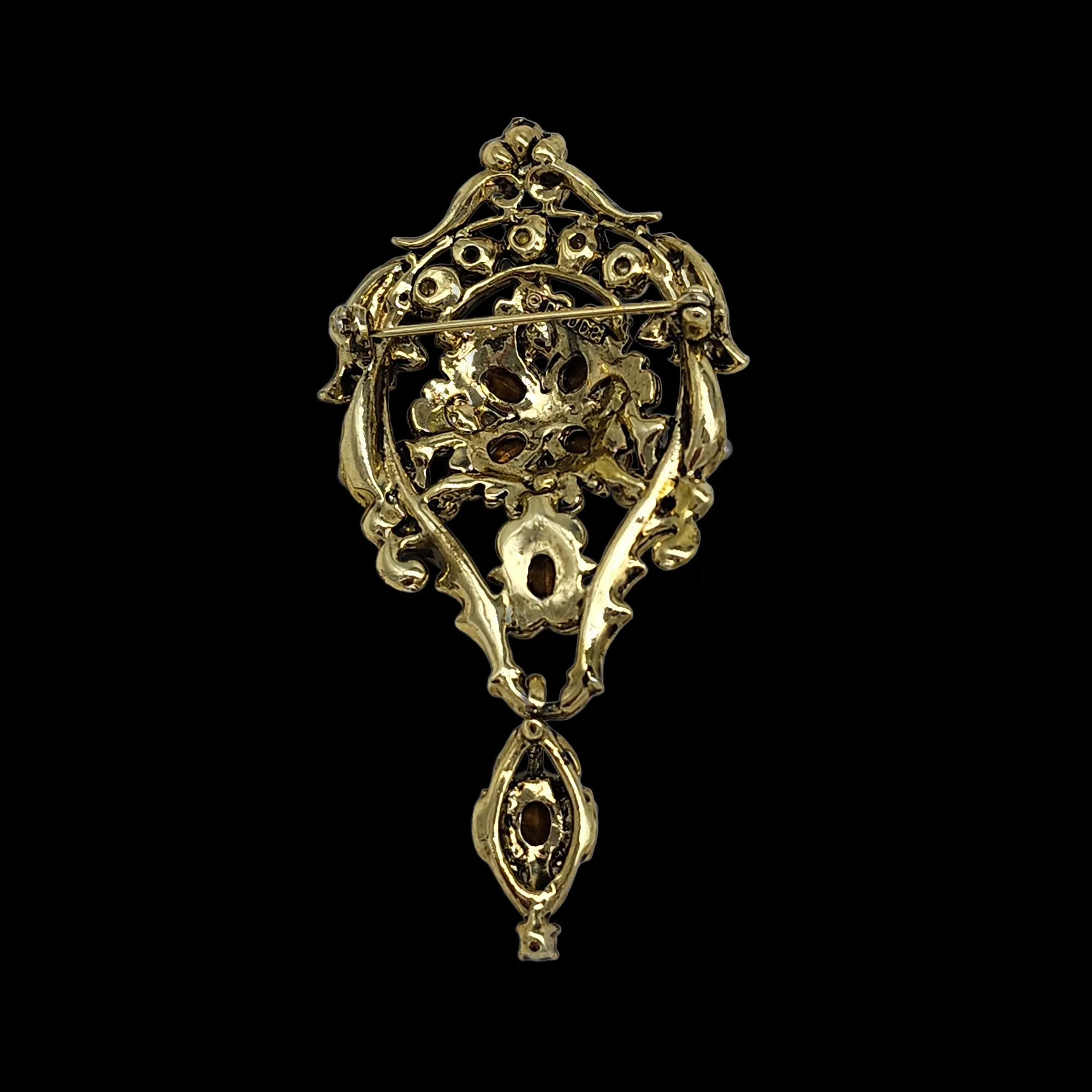 Dodds Vintage Articulated Rhinestone Brooch