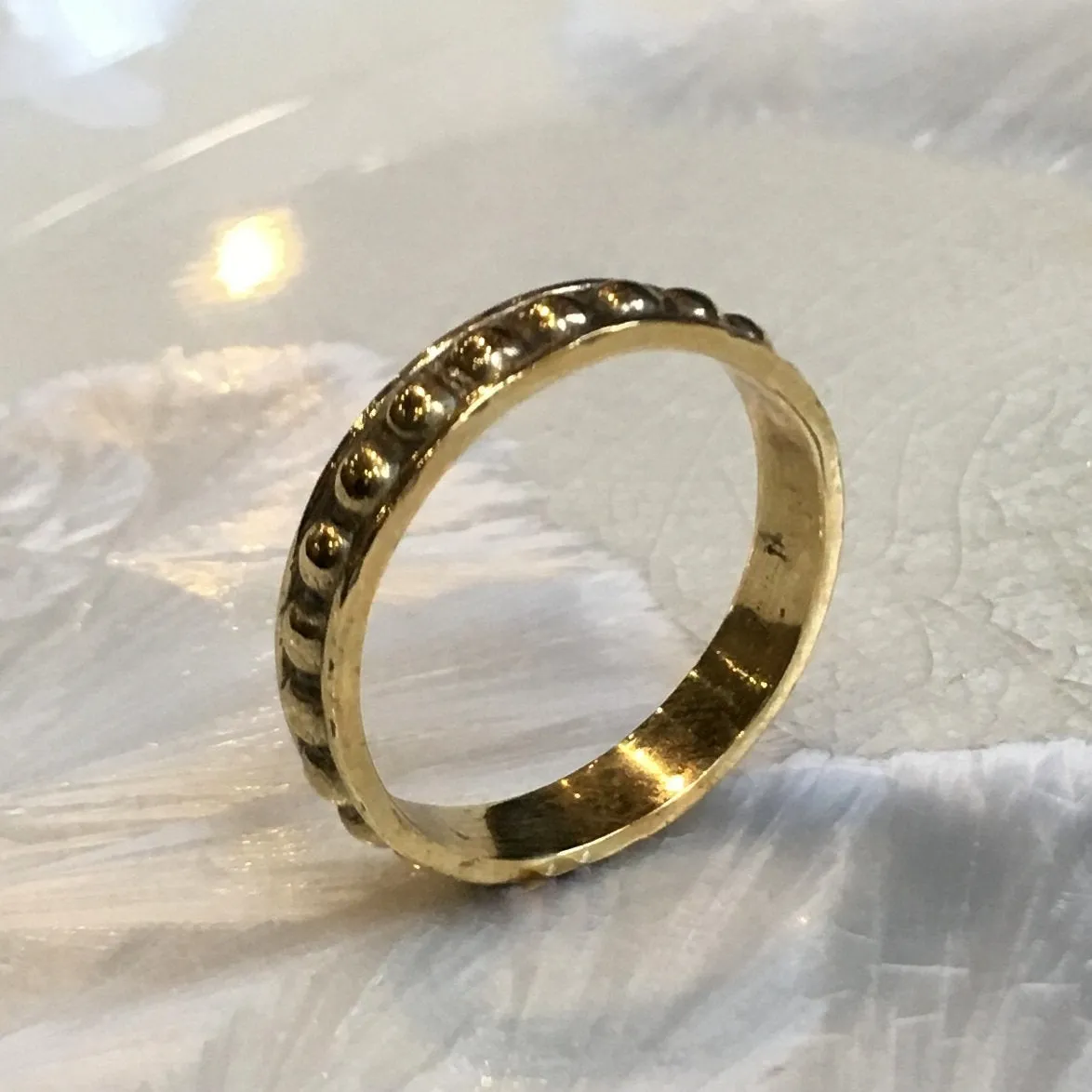 Dotted Brass Ring - The Couple.
