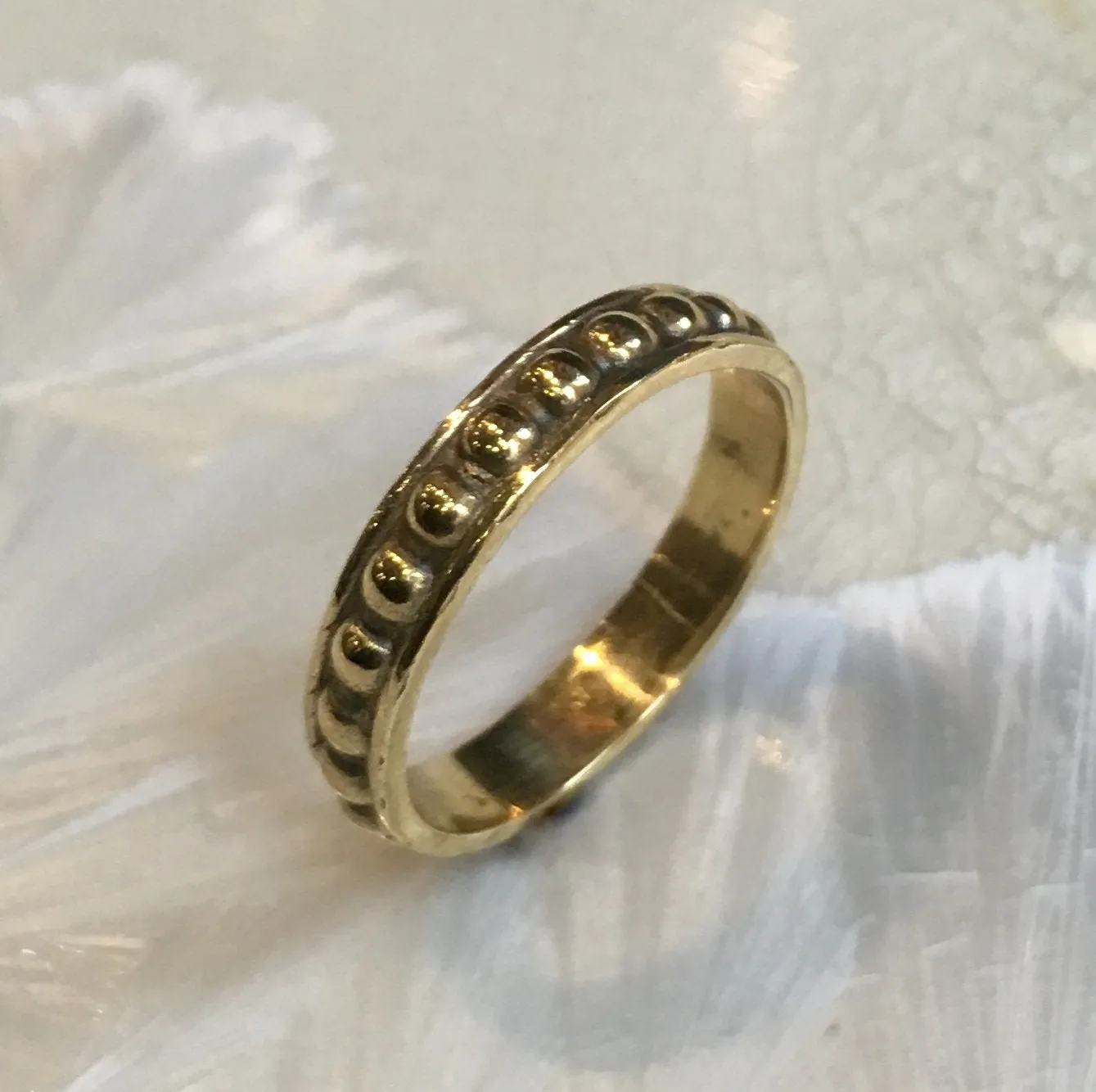 Dotted Brass Ring - The Couple.