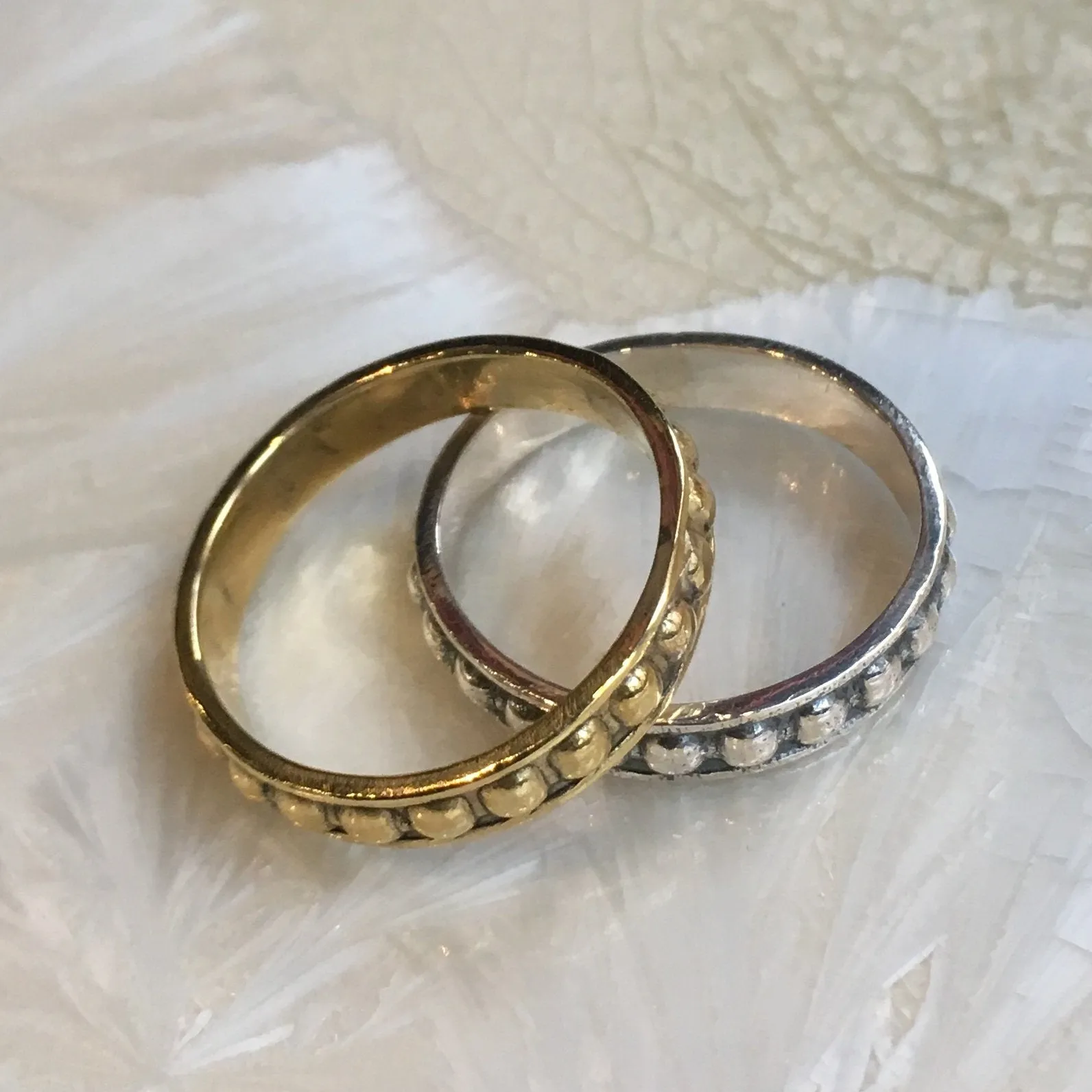 Dotted Brass Ring - The Couple.