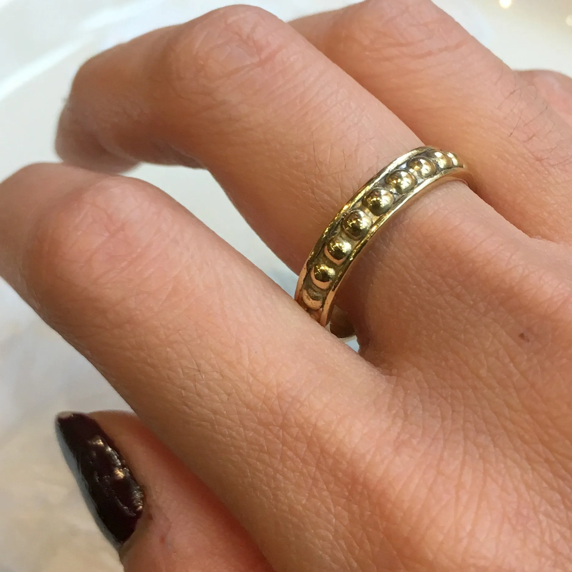 Dotted Brass Ring - The Couple.