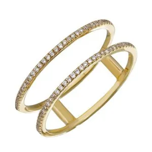 Double Row Midi Spaced Ring