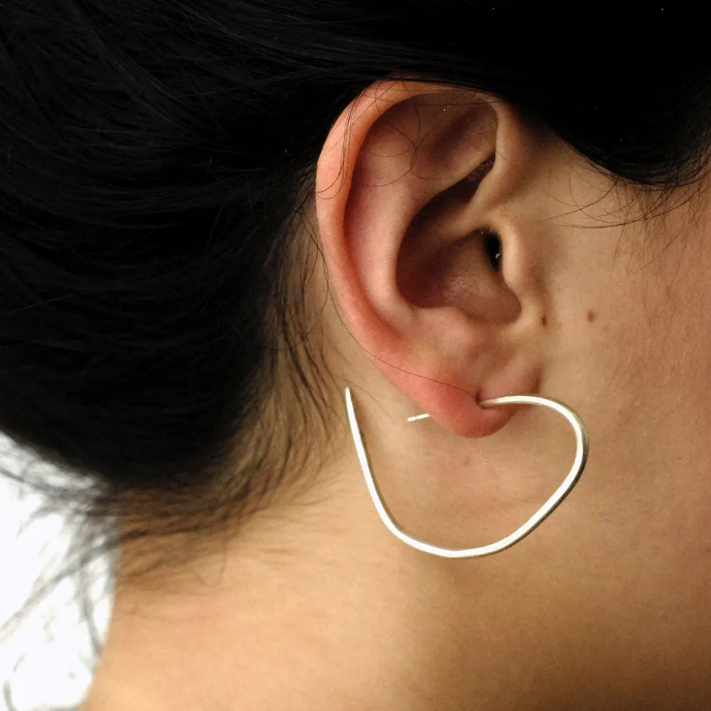 drawn hoop earrings