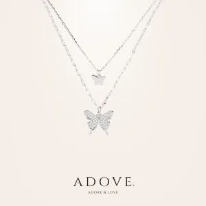 Dual Dainty Mariposa Necklace