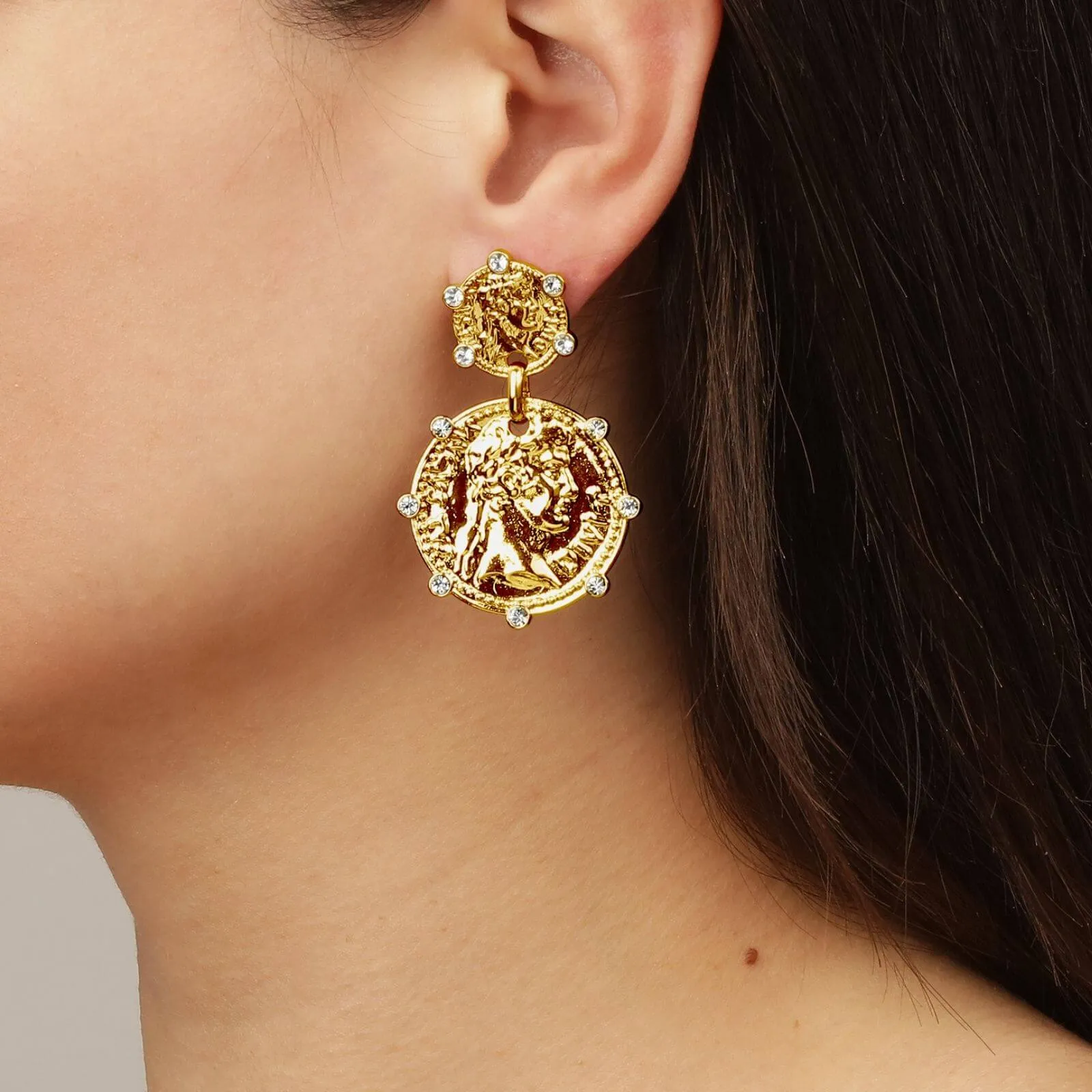 Dyrberg Kern Monza Gold Statement Earrings