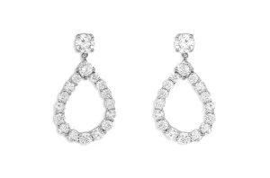 Earrings 18kt Gold Teardrop with Diamonds