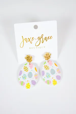 Easter Egg Shape Drop Earrings