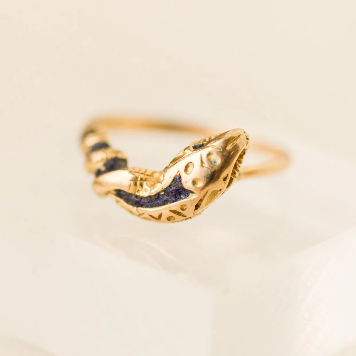 Ebrim Gilded Serpent Ring