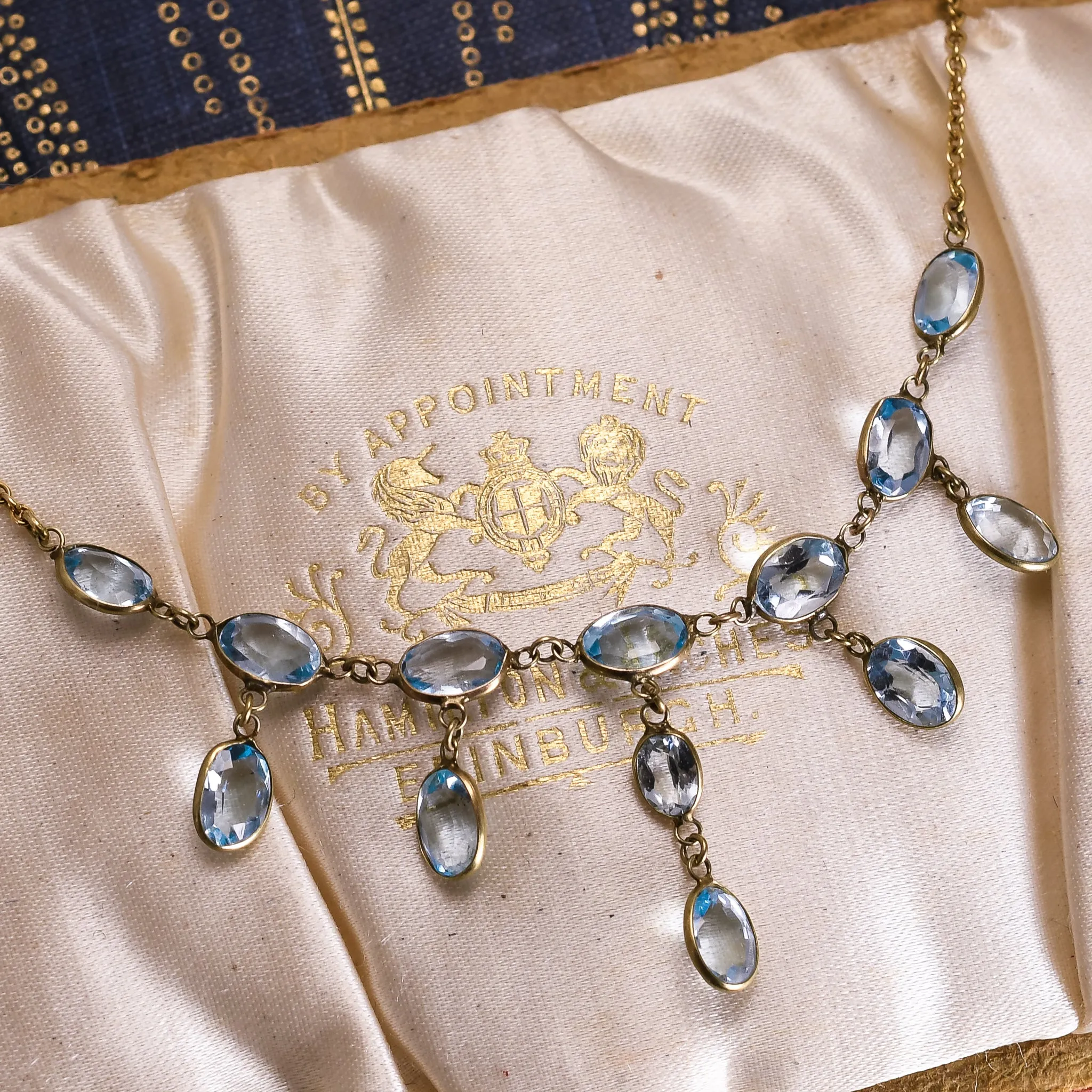 Edwardian Aquamarine Multi-Drop Necklace