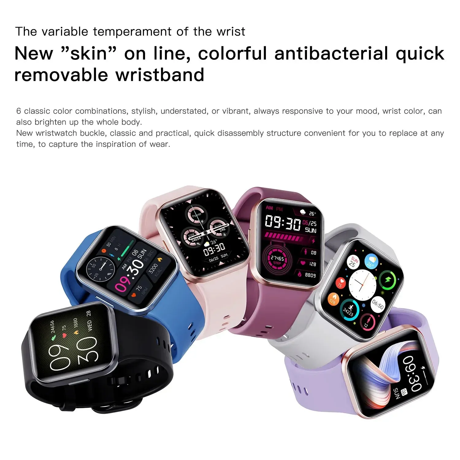 EFFEOKKI 1.69" HD Display Smart Fitness Watch