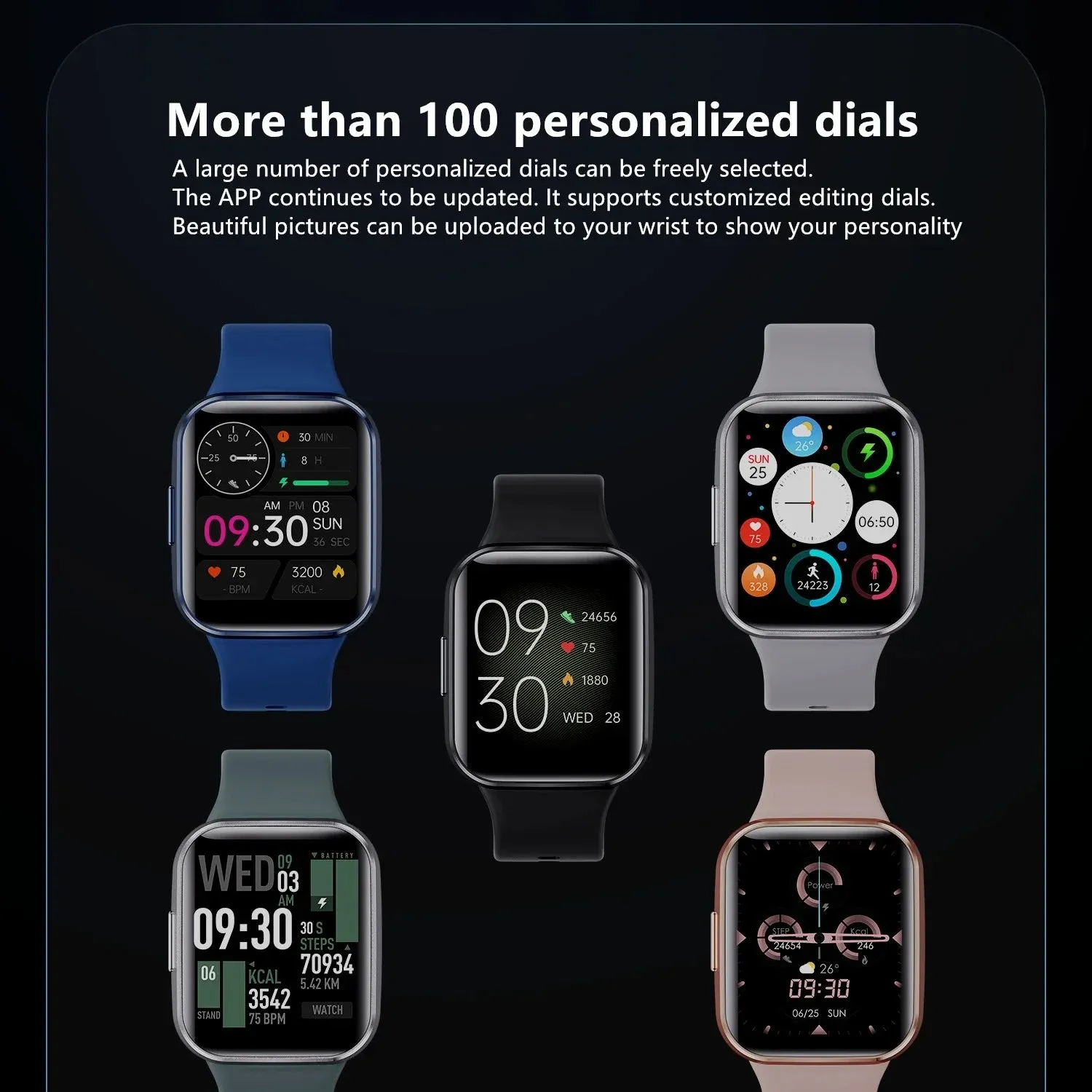 EFFEOKKI 1.69" HD Display Smart Fitness Watch