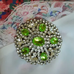 Elegant Austrian crystal brooch pin