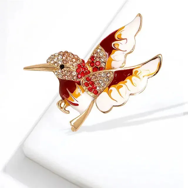 Elegant Hummingbird Brooch