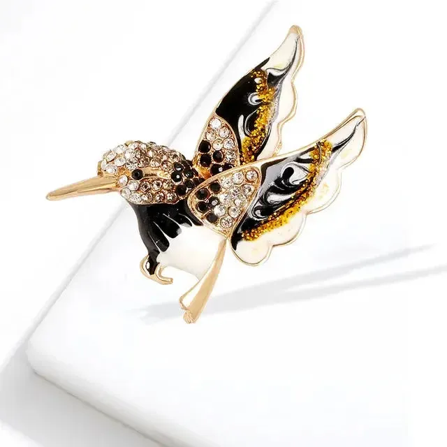 Elegant Hummingbird Brooch