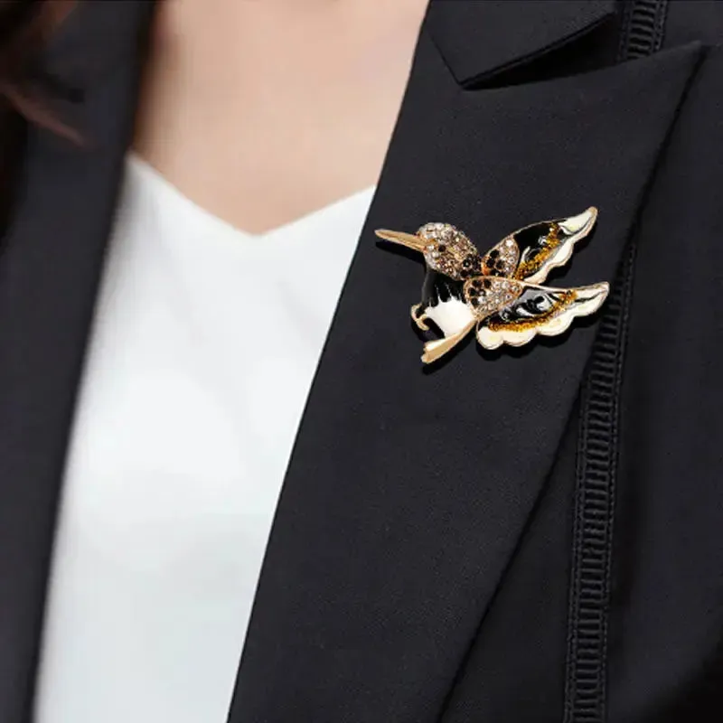 Elegant Hummingbird Brooch