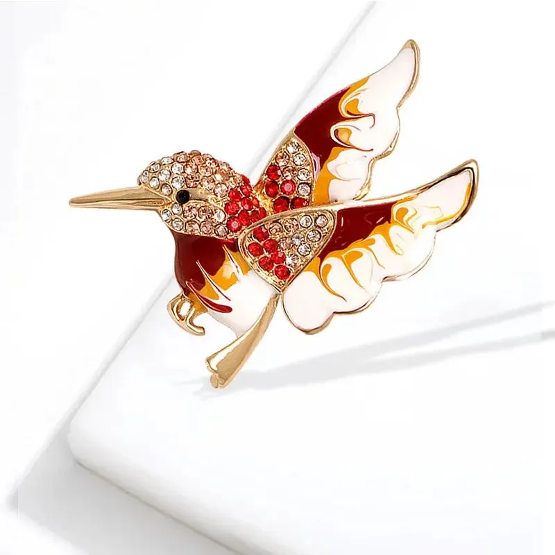 Elegant Hummingbird Brooch