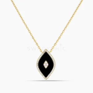 Elevated Eye Black Onyx Necklace